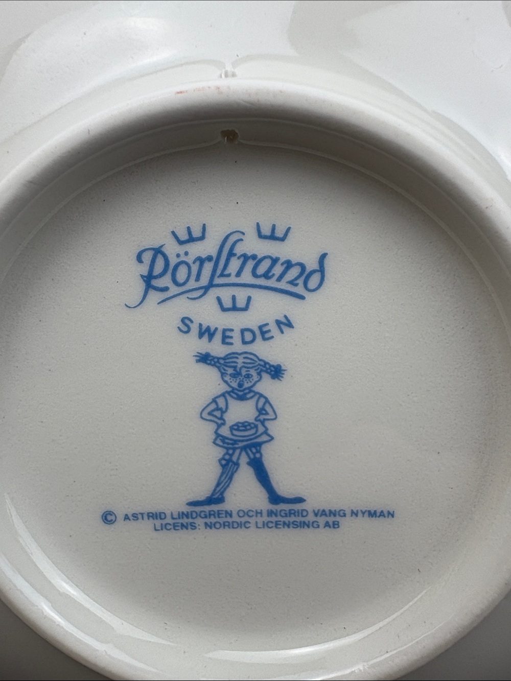 Rorstrand Sweden Pippi Longstocking Wall Plate Making Frying Pancakes - Picture 4 of 8
